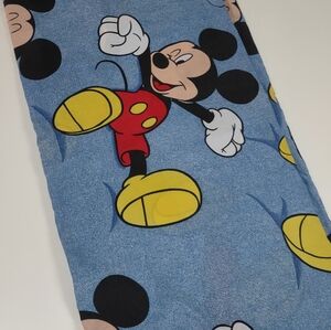 Disney Mickey Mouse flat bed sheet vintage cartoon fabric